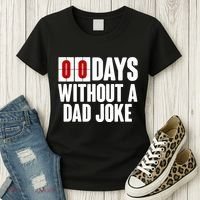 Funny Zero 0 Days Without A Dad Joke Women's T-Shirt thumb 3
