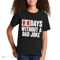 Funny Zero 0 Days Without A Dad Joke Kids T-Shirt thumb 2