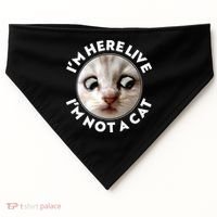 Funny Zoom Lawyer Cat Meme I'm Here Live I'm Not A Cat USA-Made Doggie Bandana thumb 0