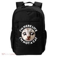 Funny Zoom Lawyer Cat Meme I'm Here Live I'm Not A Cat Backpack thumb 0