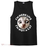 Funny Zoom Lawyer Cat Meme I'm Here Live I'm Not A Cat PosiCharge Competitor Tank thumb 0