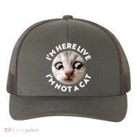 Funny Zoom Lawyer Cat Meme I'm Here Live I'm Not A Cat Yupoong Adult 5-Panel Trucker Hat thumb 0