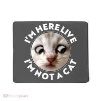 Funny Zoom Lawyer Cat Meme I'm Here Live I'm Not A Cat Mousepad thumb 0