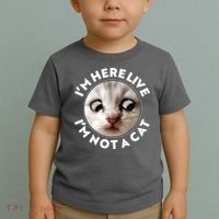 Funny Zoom Lawyer Cat Meme I'm Here Live I'm Not A Cat Toddler T-Shirt thumb 2