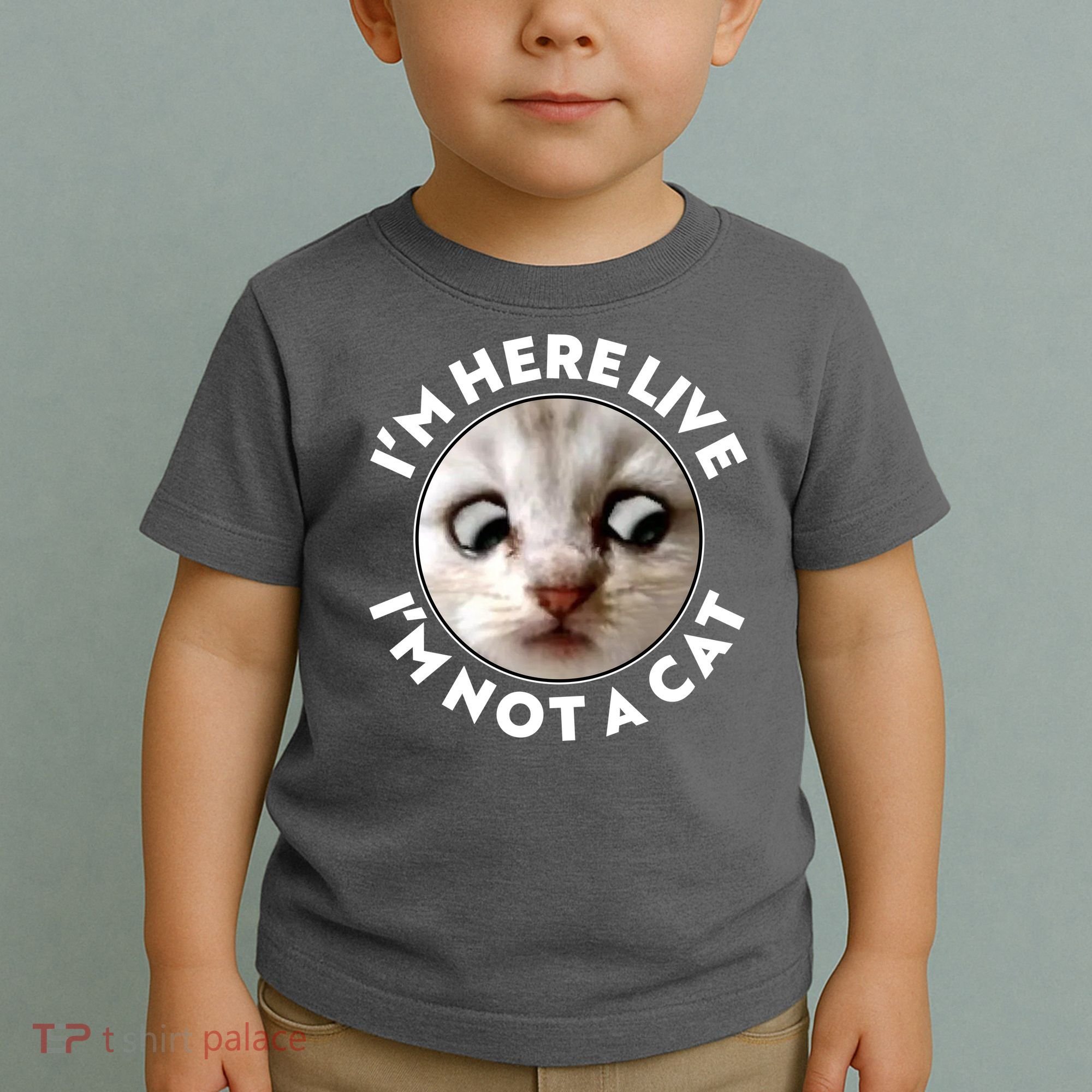 Funny Zoom Lawyer Cat Meme I'm Here Live I'm Not A Cat Toddler T-Shirt