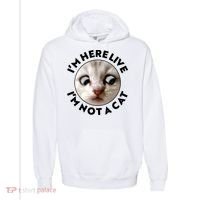 Funny Zoom Lawyer Cat Meme I'm Here Live I'm Not A Cat Comfort Colors Garment-Dyed Hooded Sweatshirt thumb 0