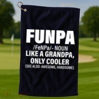 Funpa Like A Grandpa Only Cooler Golf Towel thumb 1