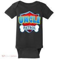 Funny Uncle Patrol Dog Mom Dad Baby Bodysuit thumb 0