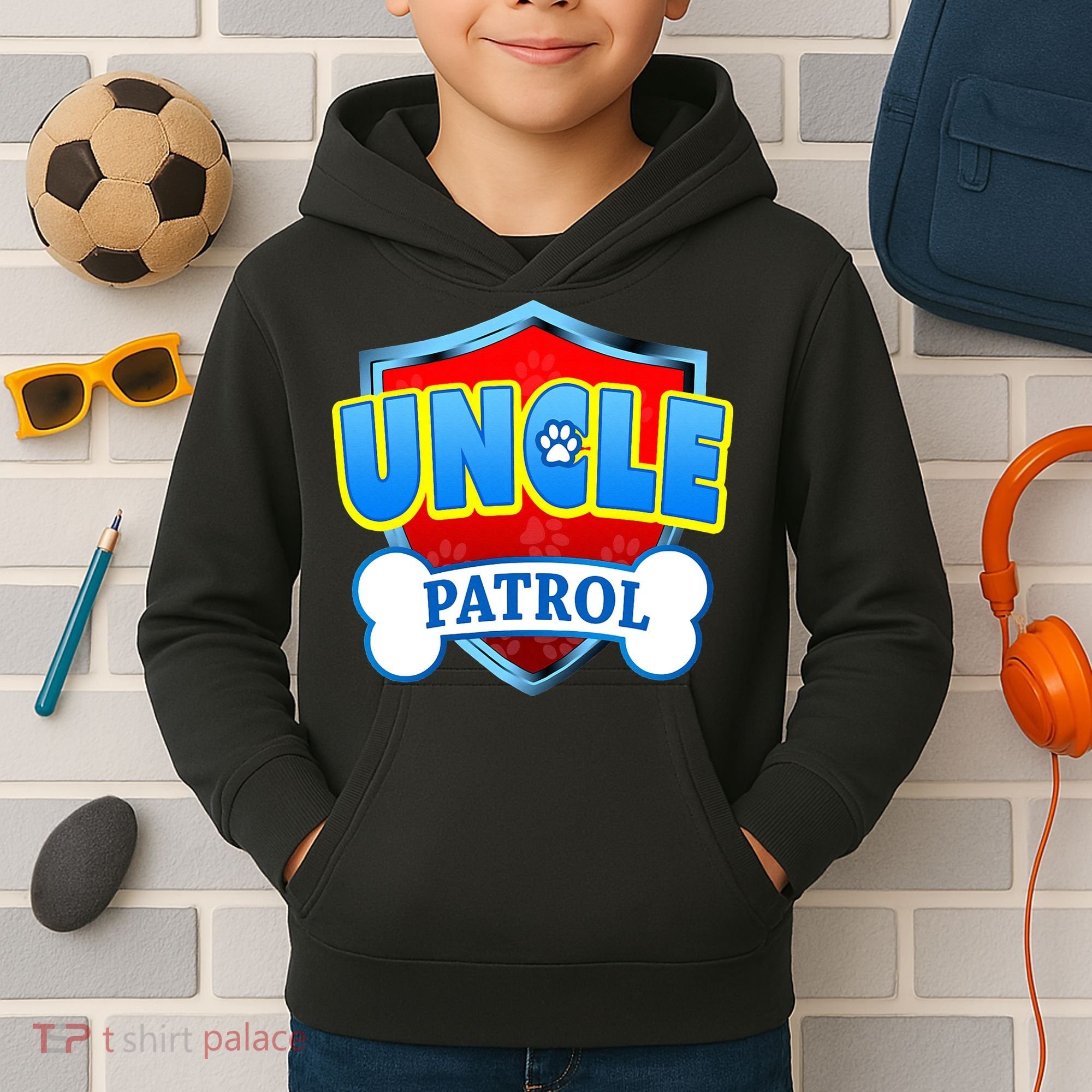 Funny Uncle Patrol Dog Mom Dad Kids Hoodie