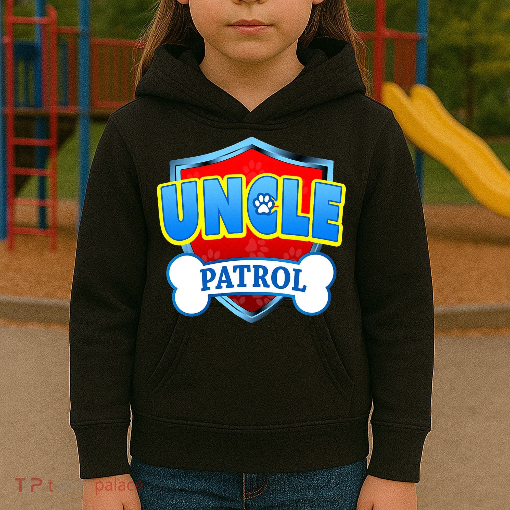 Funny Uncle Patrol Dog Mom Dad Kids Hoodie