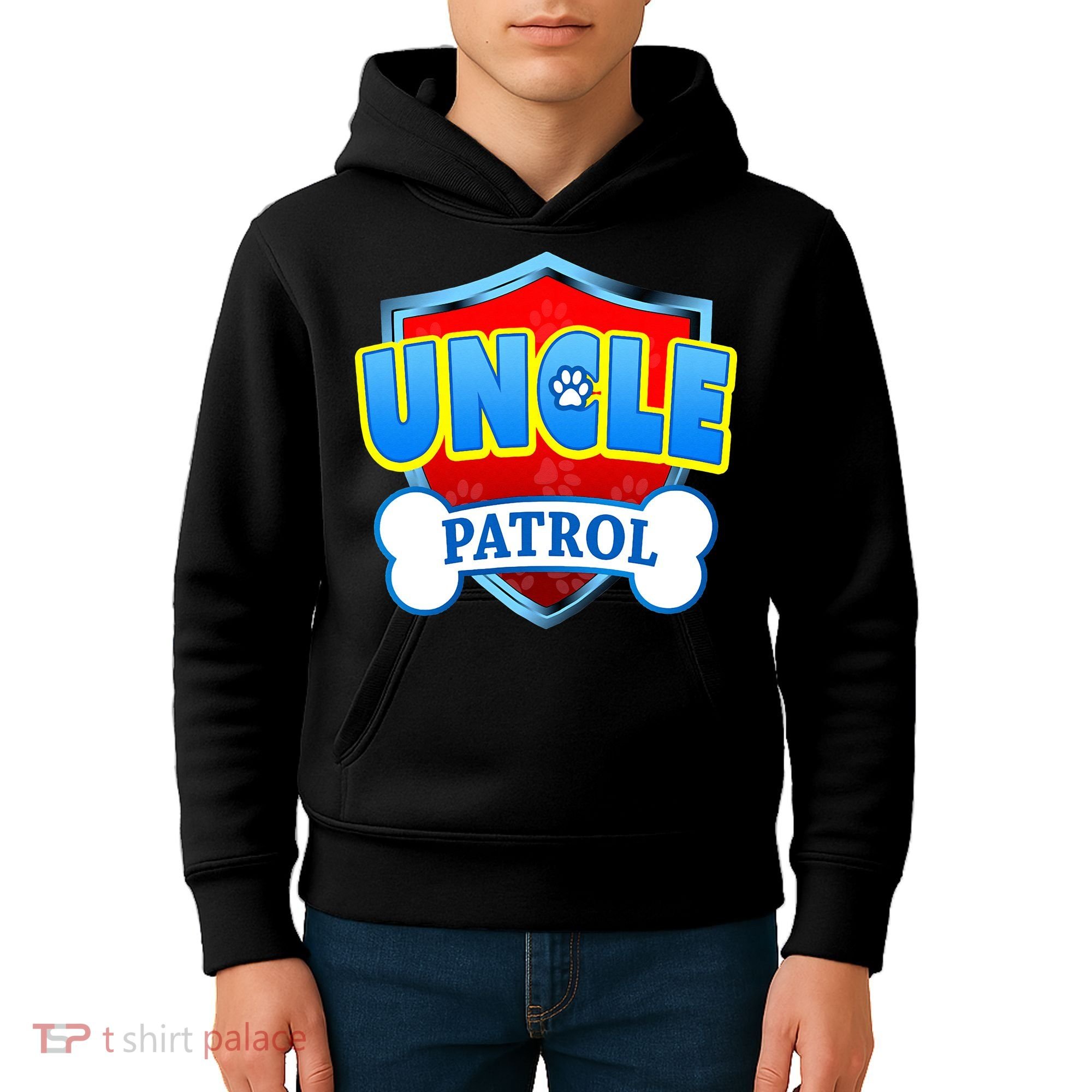 Funny Uncle Patrol Dog Mom Dad Kids Hoodie