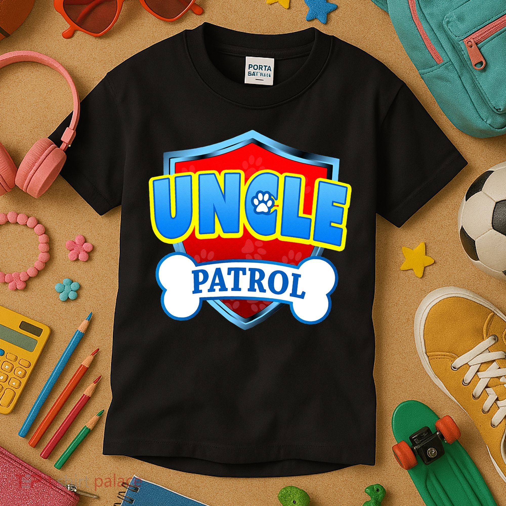 Funny Uncle Patrol Dog Mom Dad Kids T-Shirt