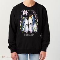 Flippers Up Penguins Resist Tariffs Women's Sweatshirt thumb 0