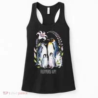 Flippers Up Penguins Resist Tariffs Women's Tank Top thumb 0