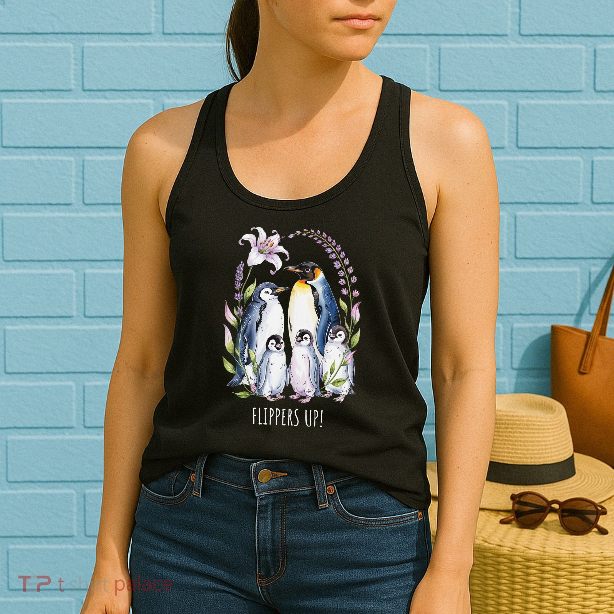 Flippers Up Penguins Resist Tariffs Women's Tank Top