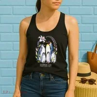 Flippers Up Penguins Resist Tariffs Women's Tank Top thumb 2