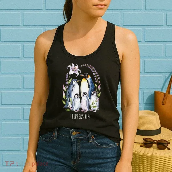 Flippers Up Penguins Resist Tariffs Women's Tank Top