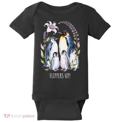 Flippers Up Penguins Resist Tariffs Baby Bodysuit