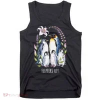 Flippers Up Penguins Resist Tariffs Tank Top thumb 0