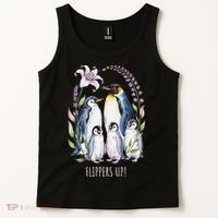 Flippers Up Penguins Resist Tariffs Tank Top thumb 2