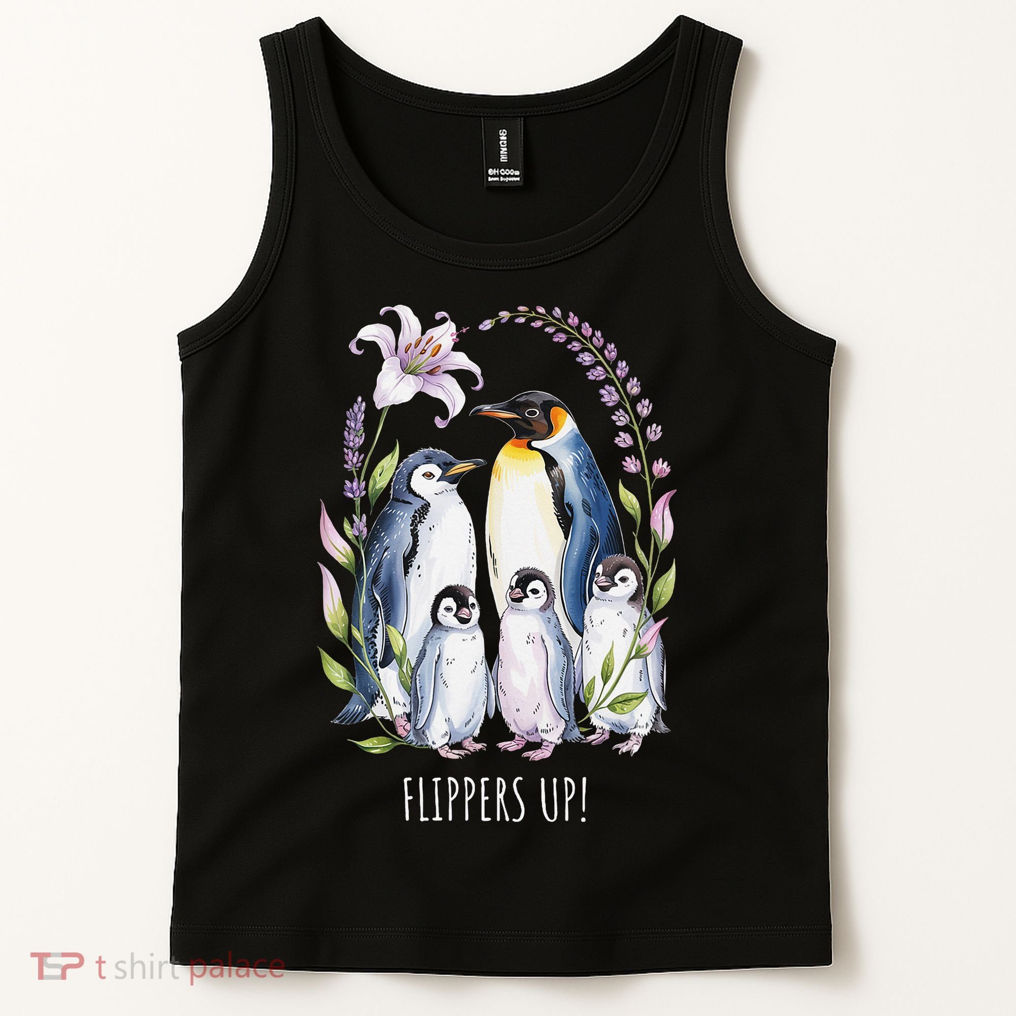 Flippers Up Penguins Resist Tariffs Tank Top