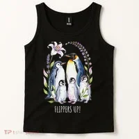 Flippers Up Penguins Resist Tariffs Tank Top thumb 2