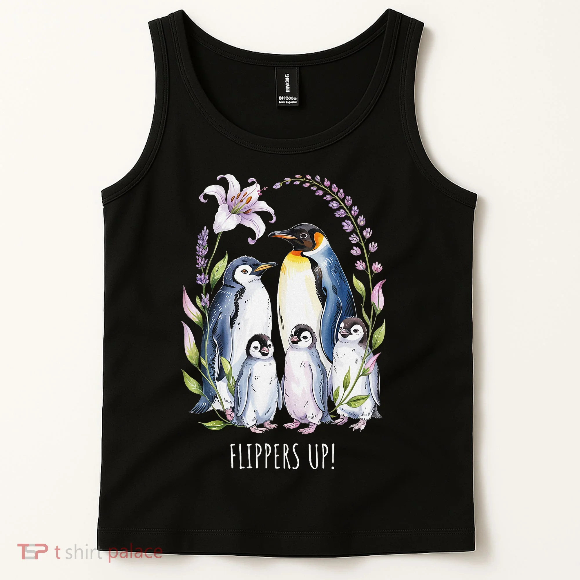 Flippers Up Penguins Resist Tariffs Tank Top
