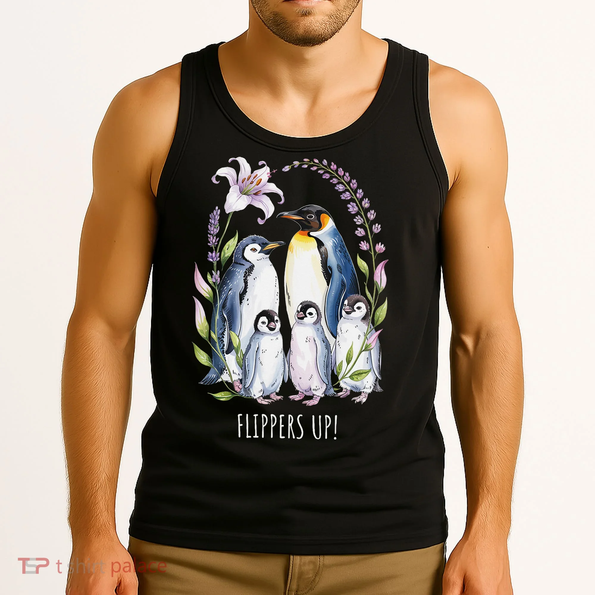 Flippers Up Penguins Resist Tariffs Tank Top