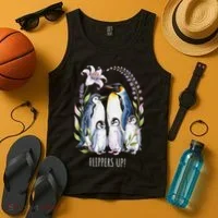 Flippers Up Penguins Resist Tariffs Tank Top thumb 4