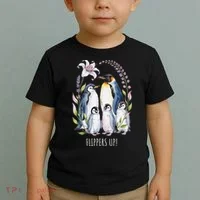 Flippers Up Penguins Resist Tariffs Toddler T-Shirt thumb 2