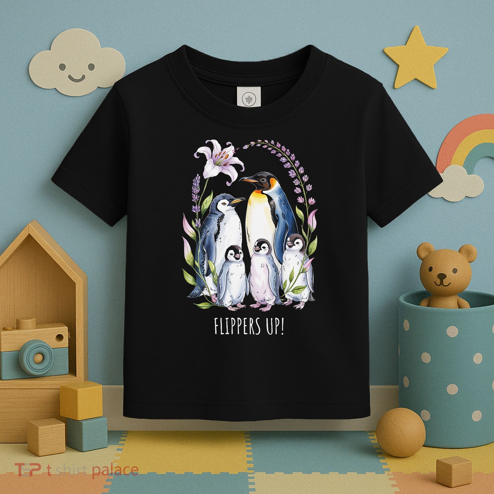 Flippers Up Penguins Resist Tariffs Toddler T-Shirt