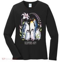 Flippers Up Penguins Resist Tariffs Women's Long Sleeve Shirt thumb 0