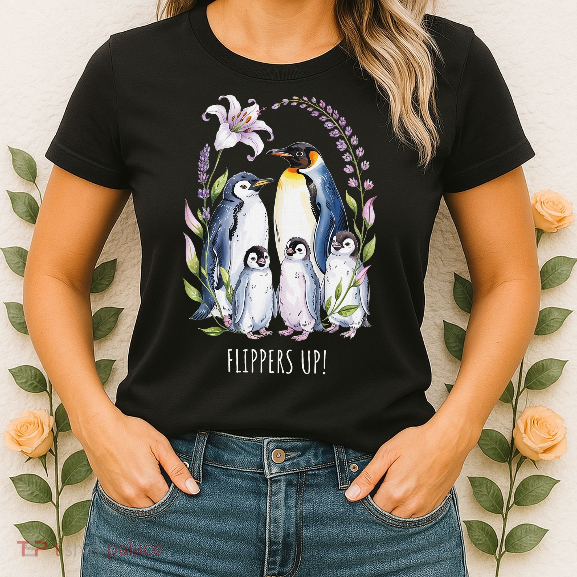 Flippers Up Penguins Resist Tariffs Women's T-Shirt