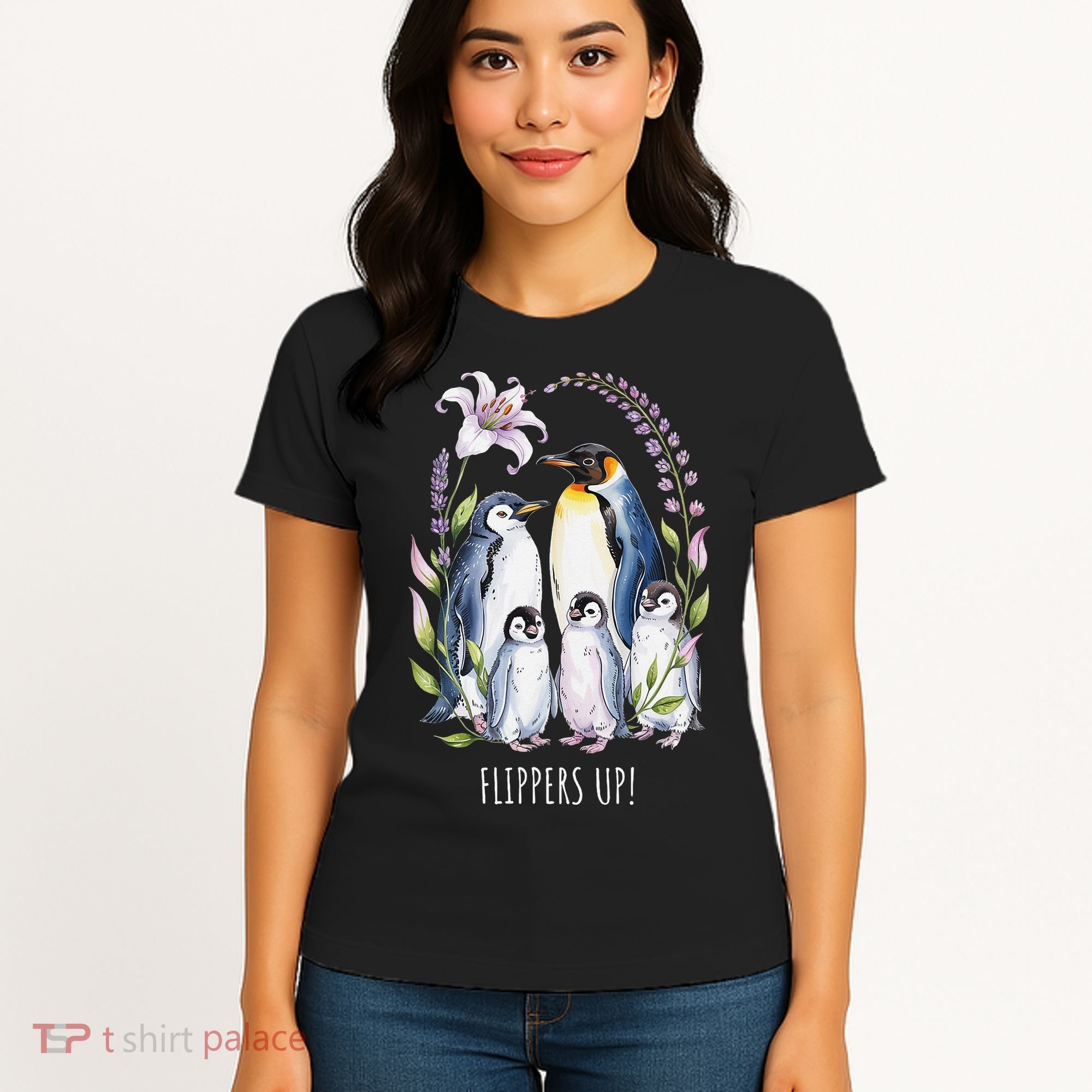 Flippers Up Penguins Resist Tariffs Women's T-Shirt