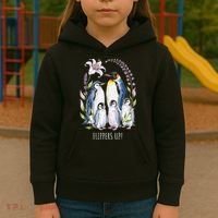 Flippers Up Penguins Resist Tariffs Kids Hoodie thumb 3