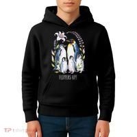 Flippers Up Penguins Resist Tariffs Kids Hoodie thumb 4