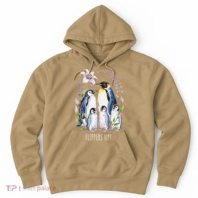 Flippers Up Penguins Resist Tariffs Hoodie