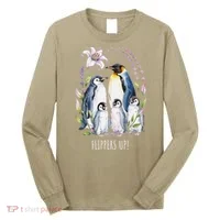 Flippers Up Penguins Resist Tariffs Long Sleeve Shirt thumb 0