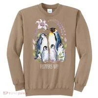 Flippers Up Penguins Resist Tariffs Sweatshirt thumb 0