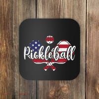 Funny Usa Pickleball Pickleball Player Paddleball Lover Coaster thumb 0
