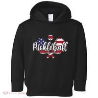 Funny Usa Pickleball Pickleball Player Paddleball Lover Toddler Hoodie thumb 0