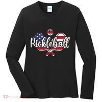 Funny Usa Pickleball Pickleball Player Paddleball Lover Women's Long Sleeve Shirt thumb 0
