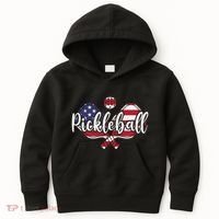 Funny Usa Pickleball Pickleball Player Paddleball Lover Kids Hoodie thumb 0