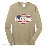 Funny Usa Pickleball Pickleball Player Paddleball Lover Long Sleeve Shirt thumb 0