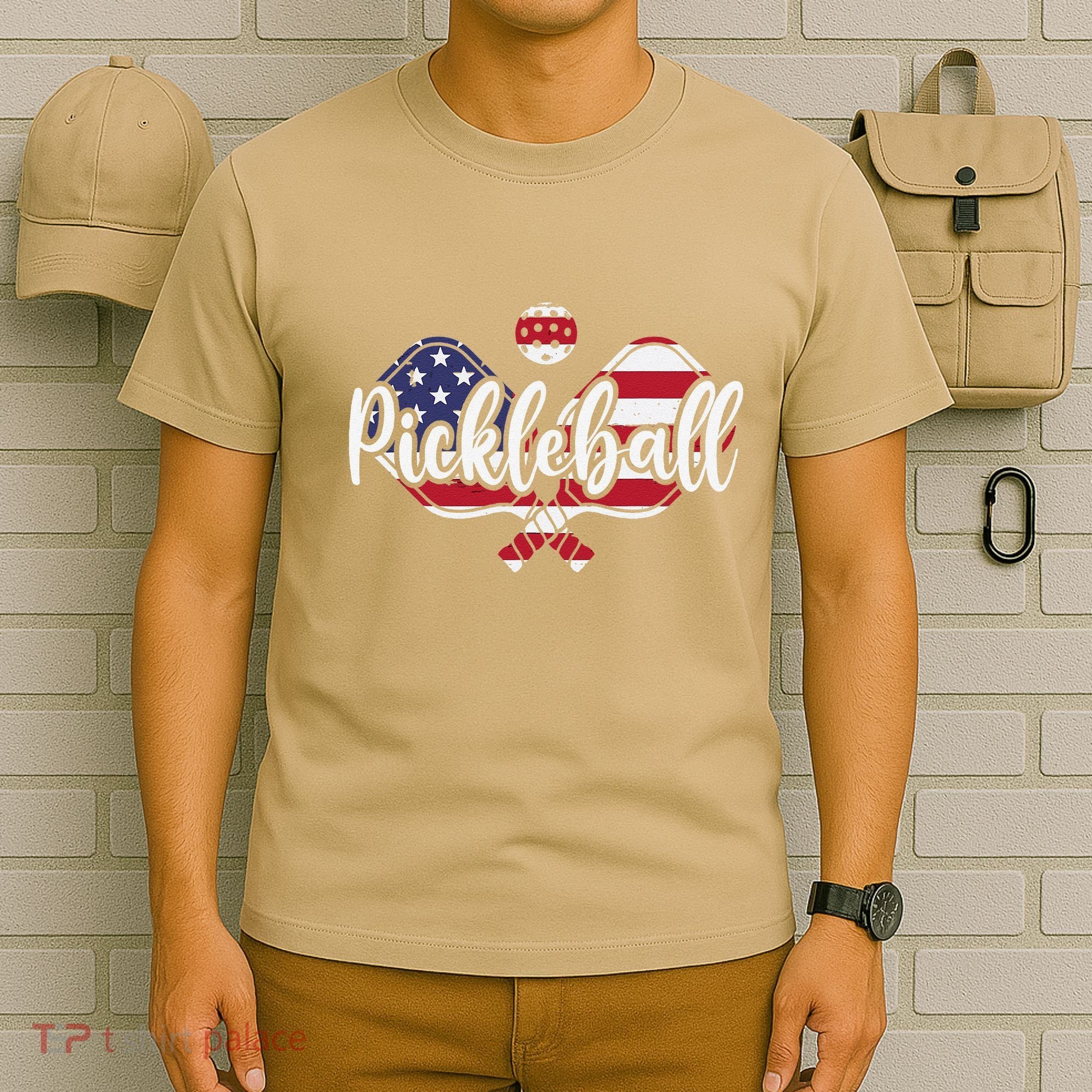 Funny Usa Pickleball Pickleball Player Paddleball Lover T-Shirt