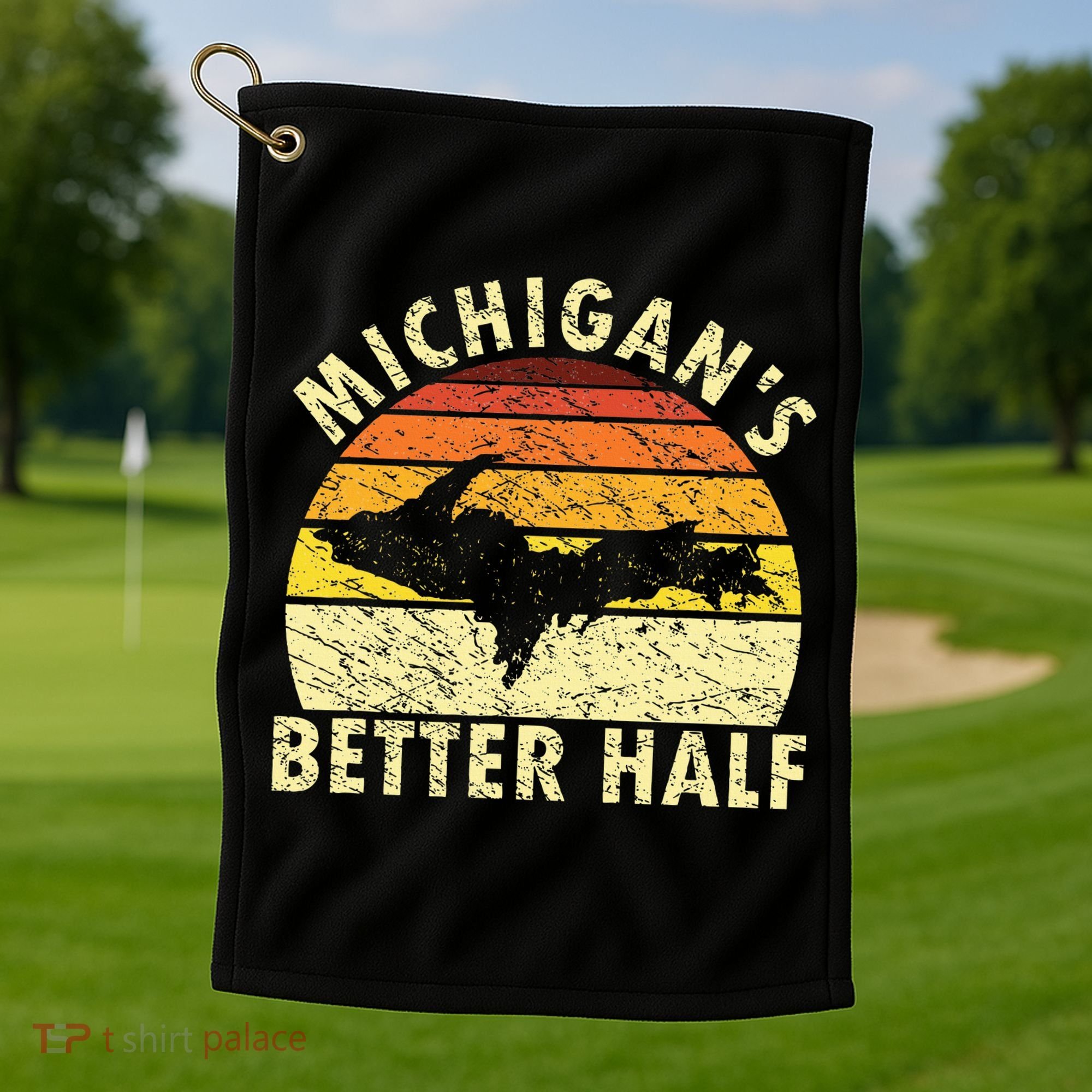 Funny Upper Peninsula Yooper Upper Michigan Golf Towel