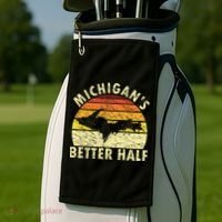 Funny Upper Peninsula Yooper Upper Michigan Golf Towel thumb 2