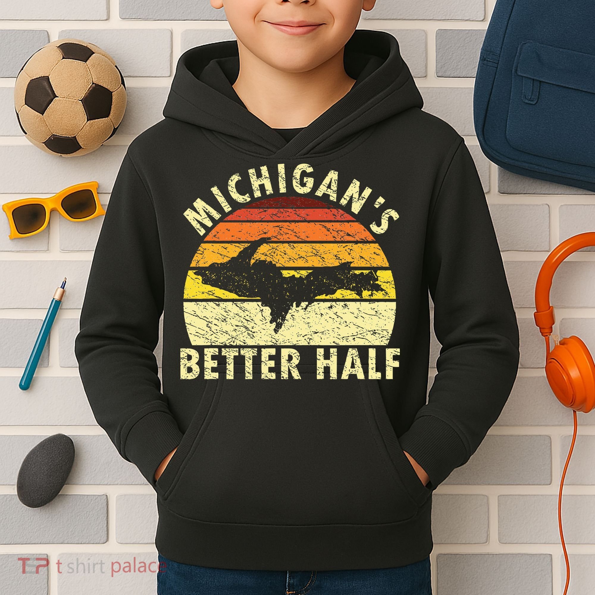Funny Upper Peninsula Yooper Upper Michigan Kids Hoodie