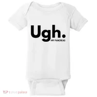 Funny Ugh Pancreas Supporter Baby Bodysuit thumb 0