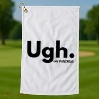 Funny Ugh Pancreas Supporter Golf Towel thumb 1